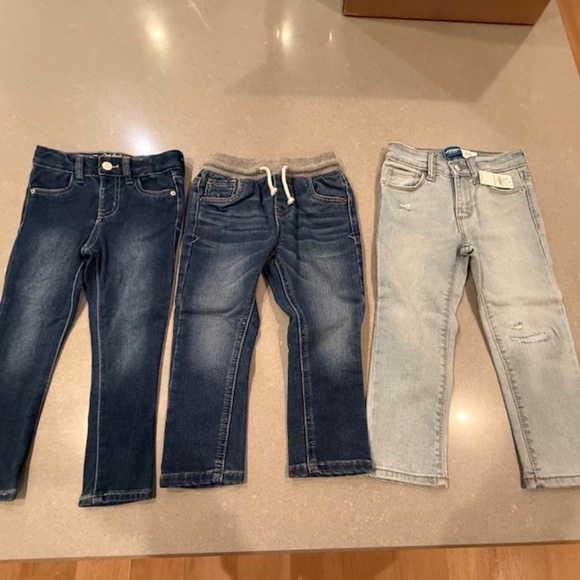 3 Pairs Girl's Cat & Jack and Old Navy 3T 3 Years Jeans/Jeggings (1 NWT/ 2NWOT) - Picture 1 of 10